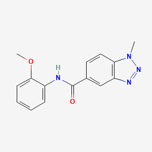 molecular formula C15H14N4O2 B11031124 N-(2-methoxyphenyl)-1-methylbenzotriazole-5-carboxamide 