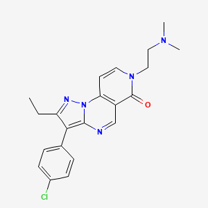 molecular formula C21H22ClN5O B11031397 3-(4-chlorophenyl)-7-[2-(dimethylamino)ethyl]-2-ethylpyrazolo[1,5-a]pyrido[3,4-e]pyrimidin-6(7H)-one 