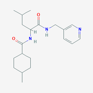 molecular formula C20H31N3O2 B11032351 N~2~-[(4-methylcyclohexyl)carbonyl]-N-(pyridin-3-ylmethyl)leucinamide 