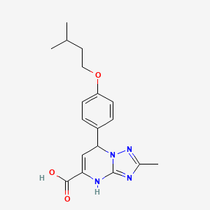 molecular formula C18H22N4O3 B11032395 2-Methyl-7-[4-(3-methylbutoxy)phenyl]-4,7-dihydro[1,2,4]triazolo[1,5-a]pyrimidine-5-carboxylic acid 