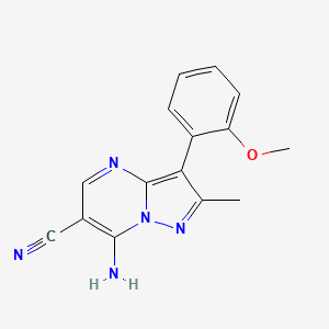 molecular formula C15H13N5O B11032604 7-Amino-3-(2-methoxyphenyl)-2-methylpyrazolo[1,5-a]pyrimidine-6-carbonitrile 