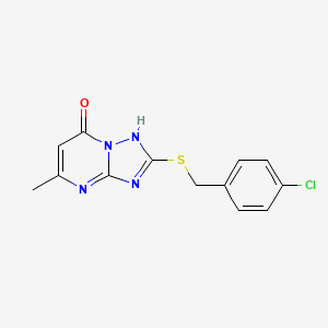 molecular formula C13H11ClN4OS B11033063 2-[(4-chlorobenzyl)sulfanyl]-5-methyl[1,2,4]triazolo[1,5-a]pyrimidin-7(4H)-one CAS No. 898920-88-2