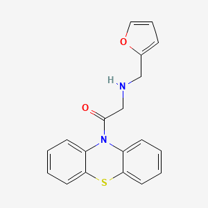 molecular formula C19H16N2O2S B11033240 Ethanone, 2-[(furan-2-ylmethyl)amino]-1-(phenothiazin-10-yl)- 