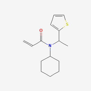 molecular formula C15H21NOS B11033431 N-Cyclohexyl-N-(1-(thiophen-2-yl)ethyl)acrylamide 