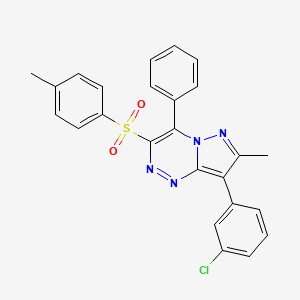 molecular formula C25H19ClN4O2S B11033489 8-(3-Chlorophenyl)-7-methyl-3-[(4-methylphenyl)sulfonyl]-4-phenylpyrazolo[5,1-c][1,2,4]triazine 