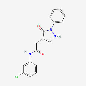 molecular formula C17H16ClN3O2 B11033675 N-(3-chlorophenyl)-2-(5-oxo-1-phenylpyrazolidin-4-yl)acetamide 