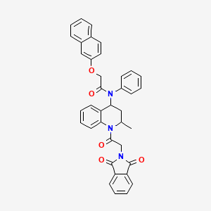 molecular formula C38H31N3O5 B11033769 N-{1-[(1,3-dioxo-1,3-dihydro-2H-isoindol-2-yl)acetyl]-2-methyl-1,2,3,4-tetrahydroquinolin-4-yl}-2-(naphthalen-2-yloxy)-N-phenylacetamide 