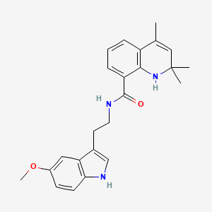 molecular formula C24H27N3O2 B11033820 N-[2-(5-methoxy-1H-indol-3-yl)ethyl]-2,2,4-trimethyl-1,2-dihydroquinoline-8-carboxamide 