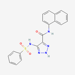 molecular formula C19H15N5O3S B11033939 5-benzenesulfonamido-N-(naphthalen-1-yl)-2H-1,2,3-triazole-4-carboxamide 