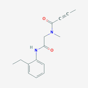molecular formula C15H18N2O2 B11034088 N-{[(2-Ethylphenyl)carbamoyl]methyl}-N-methylbut-2-ynamide 