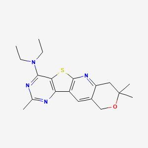 molecular formula C19H24N4OS B11034586 N,N-diethyl-5,5,13-trimethyl-6-oxa-17-thia-2,12,14-triazatetracyclo[8.7.0.03,8.011,16]heptadeca-1,3(8),9,11,13,15-hexaen-15-amine 