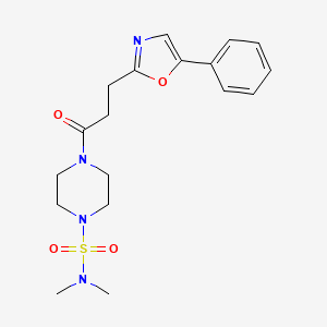 molecular formula C18H24N4O4S B11034606 N,N-dimethyl-4-[3-(5-phenyl-1,3-oxazol-2-yl)propanoyl]piperazine-1-sulfonamide 