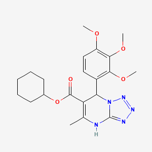 molecular formula C21H27N5O5 B11034750 Cyclohexyl 5-methyl-7-(2,3,4-trimethoxyphenyl)-4,7-dihydrotetrazolo[1,5-a]pyrimidine-6-carboxylate 