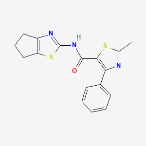 molecular formula C17H15N3OS2 B11034924 N-(5,6-dihydro-4H-cyclopenta[d][1,3]thiazol-2-yl)-2-methyl-4-phenyl-1,3-thiazole-5-carboxamide 