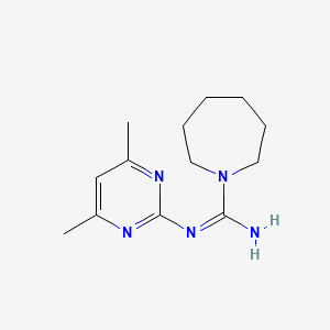 molecular formula C13H21N5 B11034955 N-(4,6-Dimethyl-pyrimidin-2-yl)-azepane-1-carboxamidine 