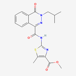 molecular formula C19H20N4O4S B11034969 Methyl 5-methyl-2-({[3-(2-methylpropyl)-4-oxo-3,4-dihydrophthalazin-1-yl]carbonyl}amino)-1,3-thiazole-4-carboxylate 
