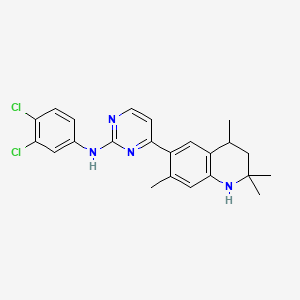 molecular formula C23H24Cl2N4 B11035083 N-(3,4-dichlorophenyl)-4-(2,2,4,7-tetramethyl-1,2,3,4-tetrahydroquinolin-6-yl)pyrimidin-2-amine 