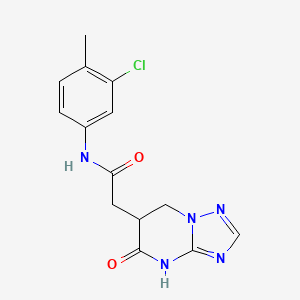 molecular formula C14H14ClN5O2 B11035157 N-(3-chloro-4-methylphenyl)-2-(5-oxo-4,5,6,7-tetrahydro[1,2,4]triazolo[1,5-a]pyrimidin-6-yl)acetamide 