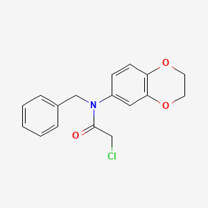 molecular formula C17H16ClNO3 B11035250 N-Benzyl-2-chloro-N-(2,3-dihydrobenzo[b][1,4]dioxin-6-yl)acetamide 