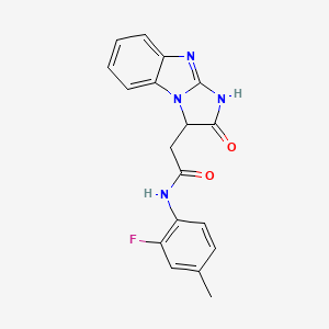 molecular formula C18H15FN4O2 B11035388 N-(2-fluoro-4-methylphenyl)-2-(2-oxo-2,3-dihydro-1H-imidazo[1,2-a]benzimidazol-3-yl)acetamide 
