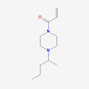 molecular formula C12H22N2O B11035656 1-[4-(1-Methylbutyl)piperazino]-2-propen-1-one 