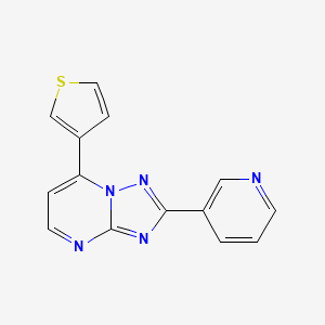 molecular formula C14H9N5S B11035780 2-(3-Pyridyl)-7-(3-thienyl)[1,2,4]triazolo[1,5-a]pyrimidine 