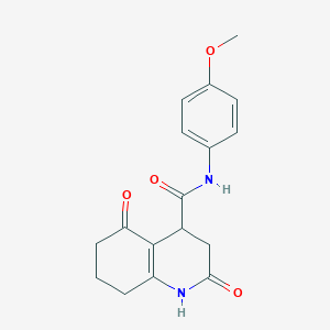 molecular formula C17H18N2O4 B11036037 N-(4-methoxyphenyl)-2,5-dioxo-1,2,3,4,5,6,7,8-octahydroquinoline-4-carboxamide 