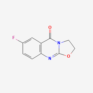 molecular formula C10H7FN2O2 B11036243 7-fluoro-2,3-dihydro-5H-[1,3]oxazolo[2,3-b]quinazolin-5-one 