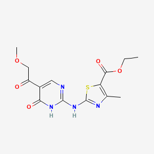 molecular formula C14H16N4O5S B11036279 Ethyl 2-{[5-(methoxyacetyl)-6-oxo-1,6-dihydropyrimidin-2-yl]amino}-4-methyl-1,3-thiazole-5-carboxylate 