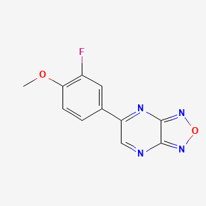 molecular formula C11H7FN4O2 B11036359 5-(3-Fluoro-4-methoxyphenyl)[1,2,5]oxadiazolo[3,4-b]pyrazine 
