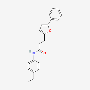 molecular formula C21H21NO2 B11036441 N-(4-ethylphenyl)-3-(5-phenylfuran-2-yl)propanamide 