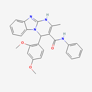 molecular formula C26H24N4O3 B11036601 4-(2,4-dimethoxyphenyl)-2-methyl-N-phenyl-1,4-dihydropyrimido[1,2-a]benzimidazole-3-carboxamide 