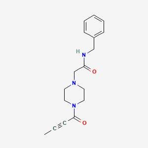 molecular formula C17H21N3O2 B11036919 N-Benzyl-2-(4-(but-2-ynoyl)piperazin-1-yl)acetamide 