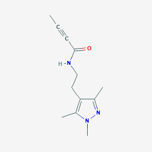 molecular formula C12H17N3O B11037340 N-[2-(1,3,5-Trimethyl-1H-pyrazol-4-YL)ethyl]-2-butynamide 
