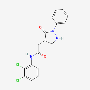 molecular formula C17H15Cl2N3O2 B11037445 N-(2,3-Dichlorophenyl)-2-(5-oxo-1-phenyl-4-pyrazolidinyl)acetamide 