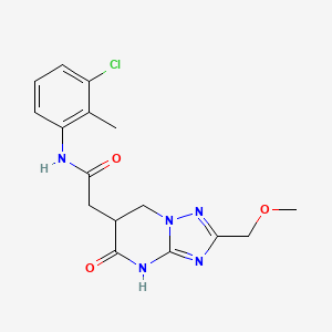 molecular formula C16H18ClN5O3 B11037677 N-(3-chloro-2-methylphenyl)-2-[2-(methoxymethyl)-5-oxo-4,5,6,7-tetrahydro[1,2,4]triazolo[1,5-a]pyrimidin-6-yl]acetamide 