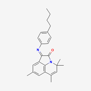 molecular formula C25H28N2O B11038335 (1E)-1-[(4-butylphenyl)imino]-4,4,6,8-tetramethyl-4H-pyrrolo[3,2,1-ij]quinolin-2(1H)-one 
