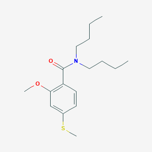 molecular formula C17H27NO2S B11039129 N,N-dibutyl-2-methoxy-4-methylsulfanyl-benzamide CAS No. 6620-53-7