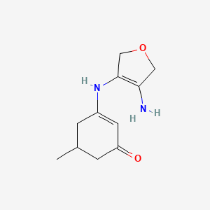 molecular formula C11H16N2O2 B11039709 3-[(4-Amino-2,5-dihydrofuran-3-yl)amino]-5-methylcyclohex-2-en-1-one 