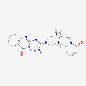 molecular formula C20H24N6O2 B11039843 (1S,5R)-N-(4-hydroxy-5,6,7,8-tetrahydroquinazolin-2-yl)-8-oxo-1,5,6,8-tetrahydro-2H-1,5-methanopyrido[1,2-a][1,5]diazocine-3(4H)-carboximidamide 