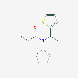 molecular formula C14H19NOS B11039904 N-Cyclopentyl-N-(1-(thiophen-2-yl)ethyl)acrylamide 