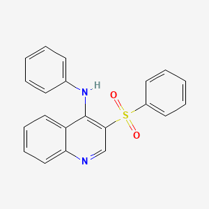 molecular formula C21H16N2O2S B11039982 N-phenyl-3-(phenylsulfonyl)quinolin-4-amine 