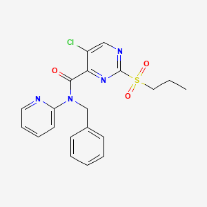 molecular formula C20H19ClN4O3S B11039984 N-benzyl-5-chloro-2-(propylsulfonyl)-N-(pyridin-2-yl)pyrimidine-4-carboxamide 