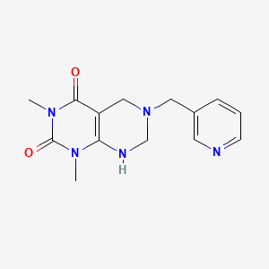 molecular formula C14H17N5O2 B11040006 1,3-dimethyl-6-(pyridin-3-ylmethyl)-5,6,7,8-tetrahydropyrimido[4,5-d]pyrimidine-2,4(1H,3H)-dione 