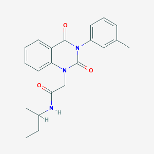 molecular formula C21H23N3O3 B11040105 N-(sec-butyl)-2-(2,4-dioxo-3-(m-tolyl)-3,4-dihydroquinazolin-1(2H)-yl)acetamide 