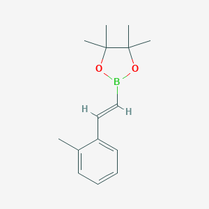 molecular formula C15H21BO2 B110402 (E)-4,4,5,5-Tetramethyl-2-(2-methylstyryl)-1,3,2-dioxaborolane CAS No. 1294009-26-9