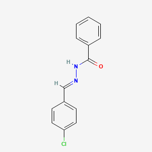 molecular formula C14H11ClN2O B11040234 N'-[(E)-(4-chlorophenyl)methylidene]benzohydrazide 