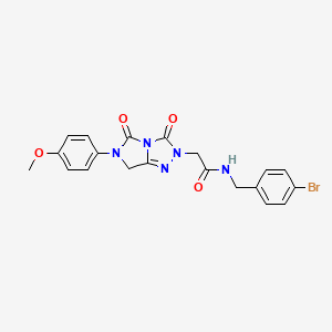 molecular formula C20H18BrN5O4 B11040287 N-(4-bromobenzyl)-2-[6-(4-methoxyphenyl)-3,5-dioxo-6,7-dihydro-3H-imidazo[5,1-c][1,2,4]triazol-2(5H)-yl]acetamide 