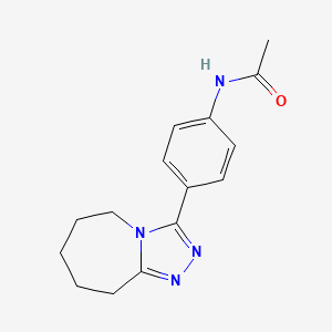 molecular formula C15H18N4O B11040352 N-[4-(6,7,8,9-tetrahydro-5H-[1,2,4]triazolo[4,3-a]azepin-3-yl)phenyl]acetamide 