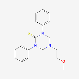 molecular formula C18H21N3OS B11040408 5-(2-Methoxyethyl)-1,3-diphenyl-1,3,5-triazinane-2-thione 